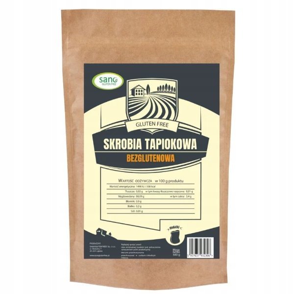 Bezglutenowa skrobia tapiokowa 500g Sano Gluten Free