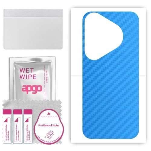 folia naklejka skórka strukturalna na TYŁ do Huawei Pura 70 - Carbon Niebieski - apgo SKINS