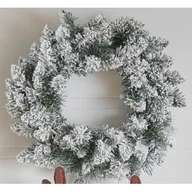 Ozdoby bożonarodzeniowe - Wieniec śnieżony 45 cm - miniaturka - grafika 1