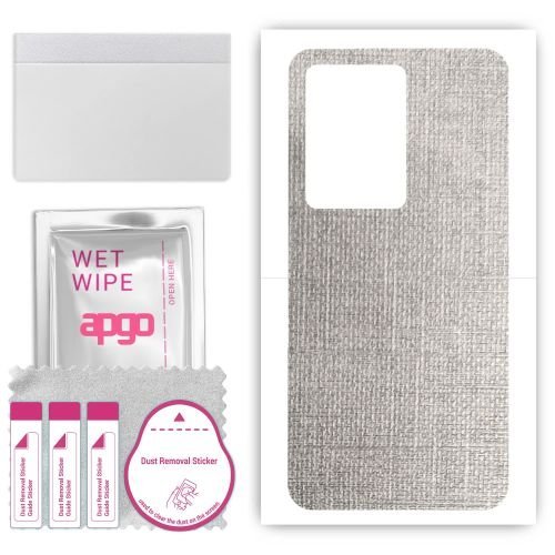 folia naklejka skórka strukturalna na TYŁ do Vivo Y100 4G - Tkanina Denim Szary - apgo SKINS