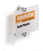 Systemy ekspozycyjne i znaki informacyjne - Durable DUR015K Tabliczka informacyjna CRYSTAL SIGN 148x105 4821 - miniaturka - grafika 1