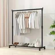 Inne - TEMU Regulowany metalowy wieszak na ubrania, wolnostojący wieszak do suszenia do domu i na balkon na zewnątrz, oszczędzający miejsce organizer do - miniaturka - grafika 1