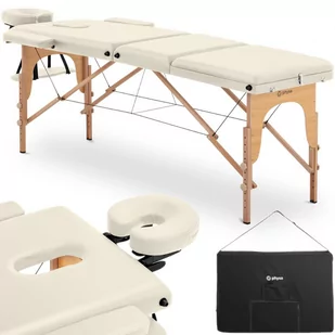 Physa Składany stół do masażu MARSEILLE BEIGE beżowy - Stoły i łóżka do masażu - miniaturka - grafika 1