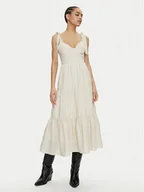 Sukienki - Pepe Jeans Sukienka letnia Emereal PL953473 Beżowy Regular Fit - miniaturka - grafika 1