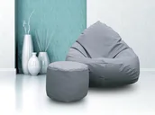 Pufy i podnóżki - Pufa sako XXXL worek + gratis szara - miniaturka - grafika 1