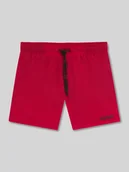 Kąpielówki męskie - Spodenki kąpielowe z nadrukiem z logo model ‘HAITI’ - miniaturka - grafika 1