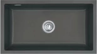 Zlewozmywak ceramiczny SYSTEMCERAM Mera 80 U Schiefer Korek manualny 5370 01 85 - Zlewozmywaki - miniaturka - grafika 1