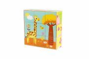 Układanki dla dzieci - Klocki drewniane Zwierzątka dzikie kolorowe - miniaturka - grafika 1
