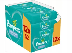 Chusteczki Nawilżane Pampers Fresh Clean 12x52 - Chusteczki nawilżane - miniaturka - grafika 1