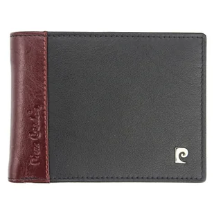 Pierre Cardin, Portfel skórzany męski, Tilak30 8805, czarny/czerwony, ochrona RFID - Portfele - miniaturka - grafika 1