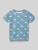 Koszulki dla chłopców - T-shirt z prążkowanym, okrągłym dekoltem model ‘FILLE’ - miniaturka - grafika 1