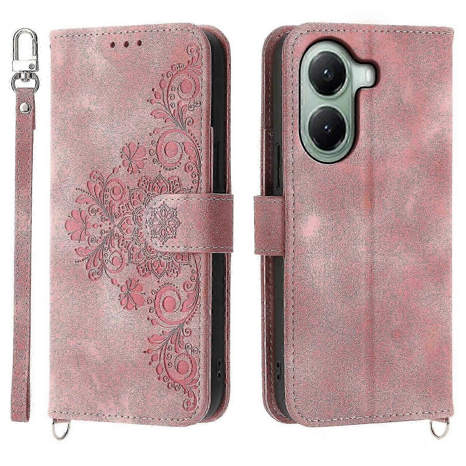 Pokrowiec na telefon z portfelem ze skóry PU w kwiat do smartfonów określonej marki 5G, kompatybilny z urządzeniami Xiaomi Poco X7 Pro 5G Redmi Tur...