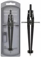 Przybory szkolne - Faber-Castell Cyrkiel W Etui Grip + Rysiki Czarny - miniaturka - grafika 1