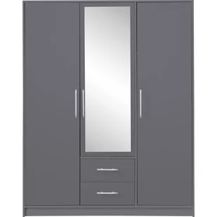 Szafa 3D Antracyt z Lustrem SRL2 Smart Meblar Antracyt - Szafy - miniaturka - grafika 1