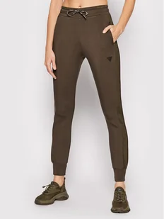 Guess Spodnie dresowe V2RB02 KAMN2 Brązowy Regular Fit - Spodnie sportowe damskie - miniaturka - grafika 1