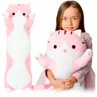 Maskotki i pluszaki - Długi Kot Kotek Dla Dziewczynki 110 Cm Różowy - miniaturka - grafika 1