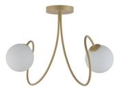 Lampy sufitowe - Sigma złota lampa sufitowa do sypialni 33362 MOLY 2 nowoczesny złoty żyrandol szklane kule 33362 - miniaturka - grafika 1