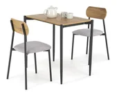 Stoły - Stół z dwoma krzesłami zestaw NANDO kolor naturalny / czarny - miniaturka - grafika 1