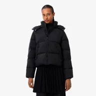 Kurtki damskie - Wyściełana puchowa kurtka z logo i kapturem - miniaturka - grafika 1