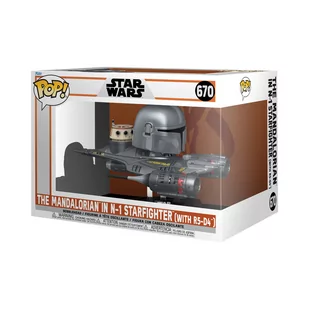 Funko POP! Star Wars. The Mandalorian, figurka kolekcjonerska, Mandalorian In N-1 Starfighter, 670 - Figurki dla dzieci - miniaturka - grafika 1