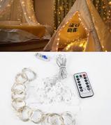 Ozdoby bożonarodzeniowe - Kurtyna Lampa Girlanda Świetlna 300 Led 3 X 3 M Dekoracja Świąteczna 300 Cm X 300 Cm Ciepłobiała - miniaturka - grafika 1