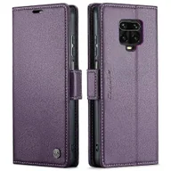Portfele - Foxdock CaseMe Case do Xiaomi Redmi Note 9S / Note 9 Pro Etui z portfelem Gniazdo na karty Anti Fraud Odporne na wstrząsy etui Podpórka Fioletowy - miniaturka - grafika 1