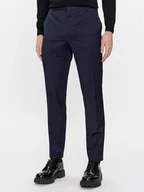Spodnie męskie - Calvin Klein Chinosy K10K112292 Granatowy Slim Fit - miniaturka - grafika 1