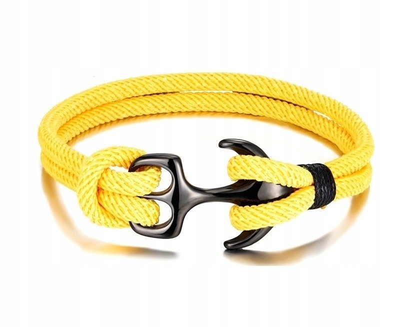 Nowa, męska bransoletka, bransoleta kotwica - survivalowy styl - 21 cm