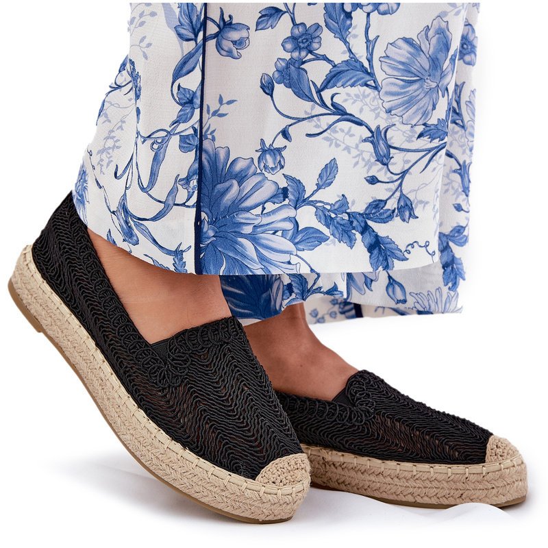 Espadryle Damskie Na Platformie Vinceza 17392 Czarne 39-37