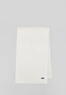 Apaszki i szaliki męskie - Szalik damski o splocie w delikatny wzór kremowy - miniaturka - grafika 1