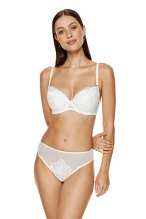 Cherie biustonosz push-up z haftem kremowy (kolor kremowy, rozmiar 75B) - Biustonosze - miniaturka - grafika 1