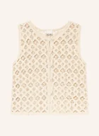 Koszulki i topy damskie - Ichi Dzianinowy Top Ihnekla beige - miniaturka - grafika 1