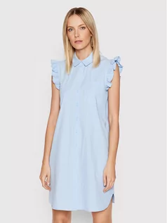 Sukienki - Vero Moda Sukienka koszulowa Signe 10265332 Niebieski Regular Fit - grafika 1