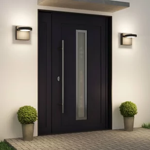 Lucande Belna kinkiet zewnętrzny LED, szary grafit - Lampy ogrodowe - miniaturka - grafika 1