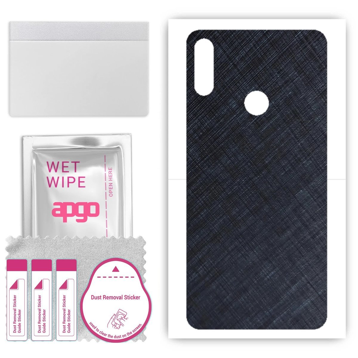 Folia naklejka skórka strukturalna na TYŁ do Asus Zenfone Max Pro (M2) ZB631KL - Tytan Niebieski - apgo SKINS