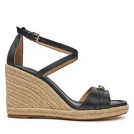 Espadryle damskie - Espadryle MICHAEL Michael Kors Mandy Wedge 40R5MAMS2L Czarny - miniaturka - grafika 1