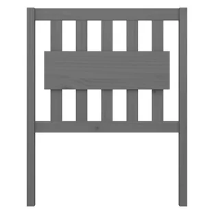 Lumarko Wezgłowie łóżka, szare, 80,5x4x100 cm, lite drewno sosnowe - Inne meble do sypialni - miniaturka - grafika 4