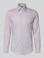 Koszule męskie - Koszula biznesowa o kroju slim fit z bawełny z kołnierzykiem typu button down - miniaturka - grafika 1