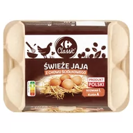 Jaja - Carrefour Classic Świeże jaja z chowu ściółkowego 6 szt. rozmiar L - miniaturka - grafika 1