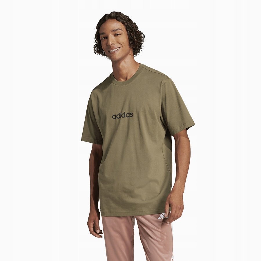 T-Shirt adidas Single Jersey Linear Tee JE9001 zielony XXL