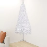 Choinki - vidaXL Lumarko Sztuczna choinka narożna, biała, 240 cm, PVC 329171 - miniaturka - grafika 1