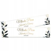 Wesele i ślub - 2x TABLICA NA SAMOCHÓD ŚLUB WESELE GRANATOWE IMIĘ - miniaturka - grafika 1