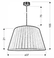 Lampy sufitowe - Czarna lampa wisząca z ozdobnym abażurem 31-23285 z serii NOTIZIA - miniaturka - grafika 1