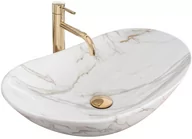 Umywalki - Rea łazienka z wyobraźnią Umywalka ceramiczna nablatowa Royal Shiny Aiax 62,5X36 U8548 - miniaturka - grafika 1
