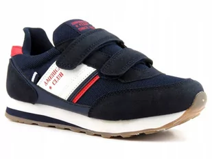 Buty dziecięce sportowe na rzepy - American Club ES 90/22, granatowe - AMERICAN CLUB - Buty dla chłopców - miniaturka - grafika 1