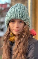 Czapki damskie - Gruba zimowa czapka z wełny peruwiańskiej miętowa - miniaturka - grafika 1