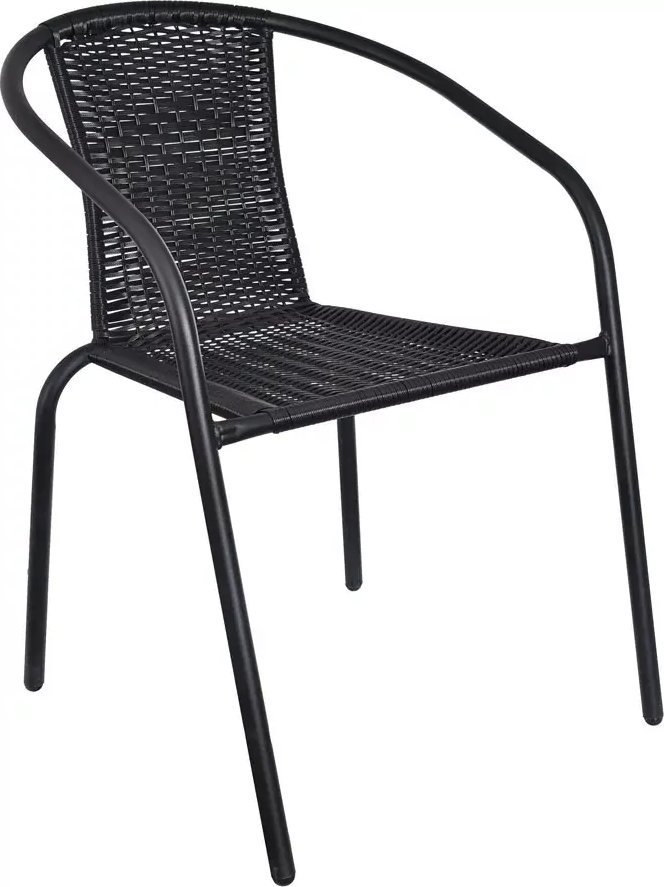 Elior Czarny fotel ogrodowy typu bistro - Merisa