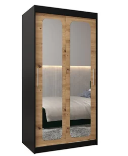 Szafa przesuwna Garderoba PROMO T3 100 gł. 62 czarny/artisan - Szafy Szafa przesuwna Garderoba PROMO T3 100 gł. 62 czarny/artisan - Szafy - miniaturka - grafika 1