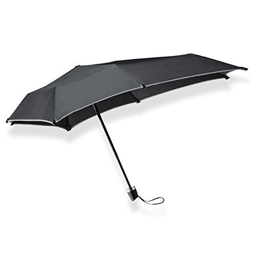SENZ ° mini składany parasol burzowy czarny odblaskowy, Black Reflective, ONE SIZE