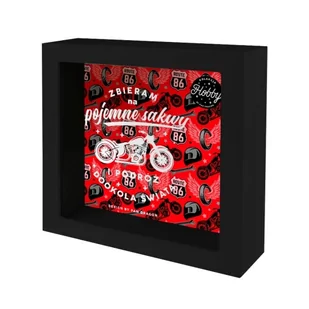 SKARBONKA NA POJEMNE SAKWY MOTOCYKL CZARNA 18x18cm - Skarbonki - miniaturka - grafika 1